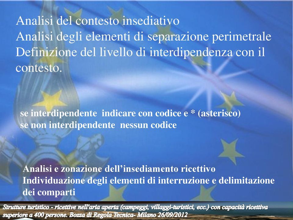 se interdipendente indicare con codice e * (asterisco) se non interdipendente nessun