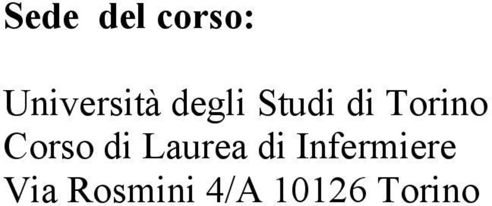 Corso di Laurea di