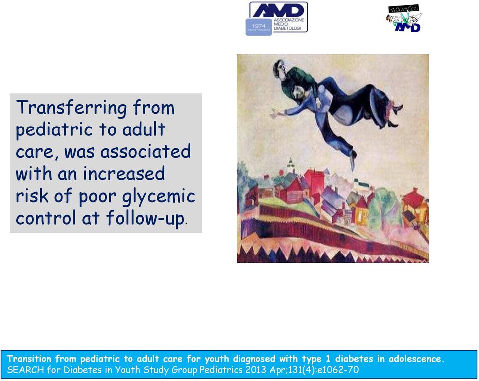 Transition from pediatric to adult care for youth diagnosed with type 1
