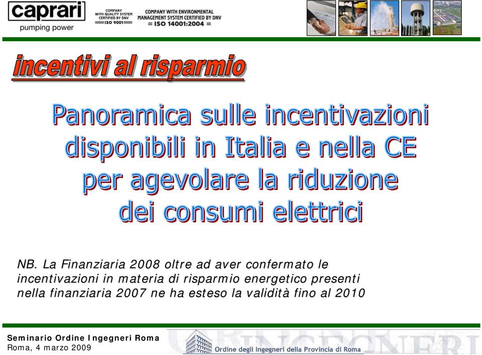 risparmio energetico presenti nella