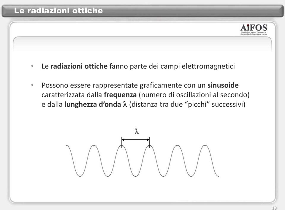 sinusoide caratterizzata dalla frequenza (numero di oscillazioni al