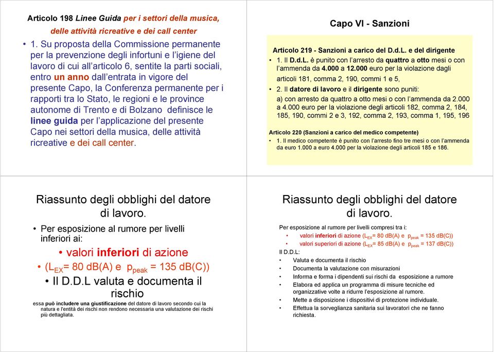 Capo, la Conferenza permanente per i rapporti tra lo Stato, le regioni e le province autonome di Trento e di Bolzano definisce le linee guida per l applicazione del presente Capo nei settori della