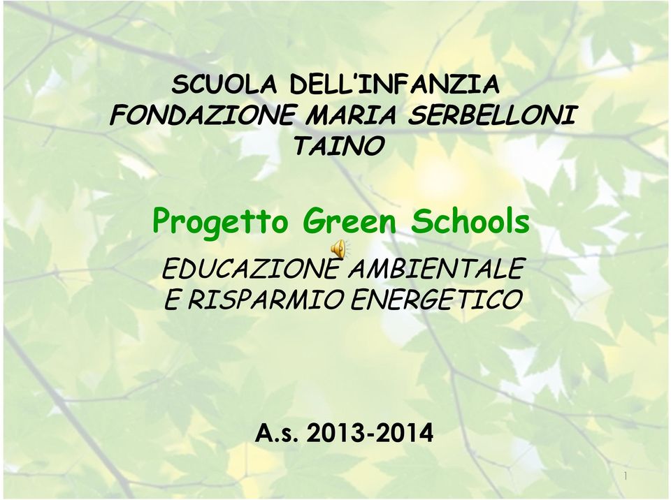 Green Schools EDUCAZIONE