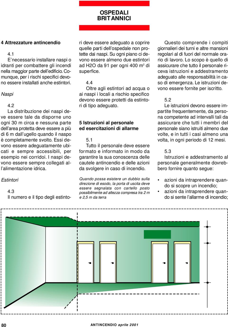 2 La distri buzione dei naspi deve essere tale da disporne uno ogni 30 m circa e nessuna part e dell area protetta deve essere a più di 6 m dall ugello quando il naspo è completamente svo l t o.