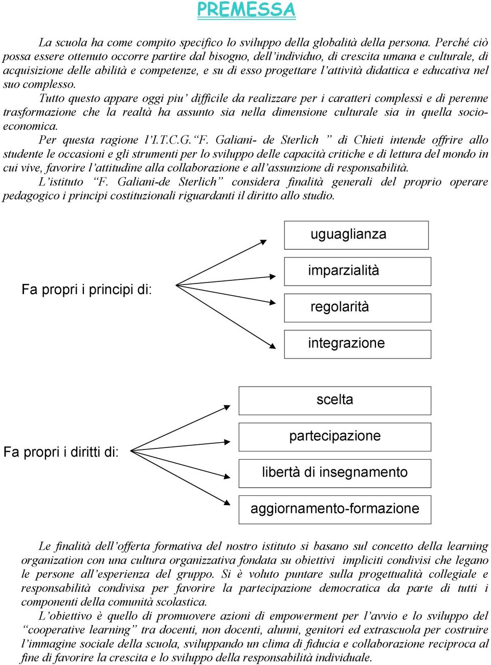 educativa nel suo complesso.