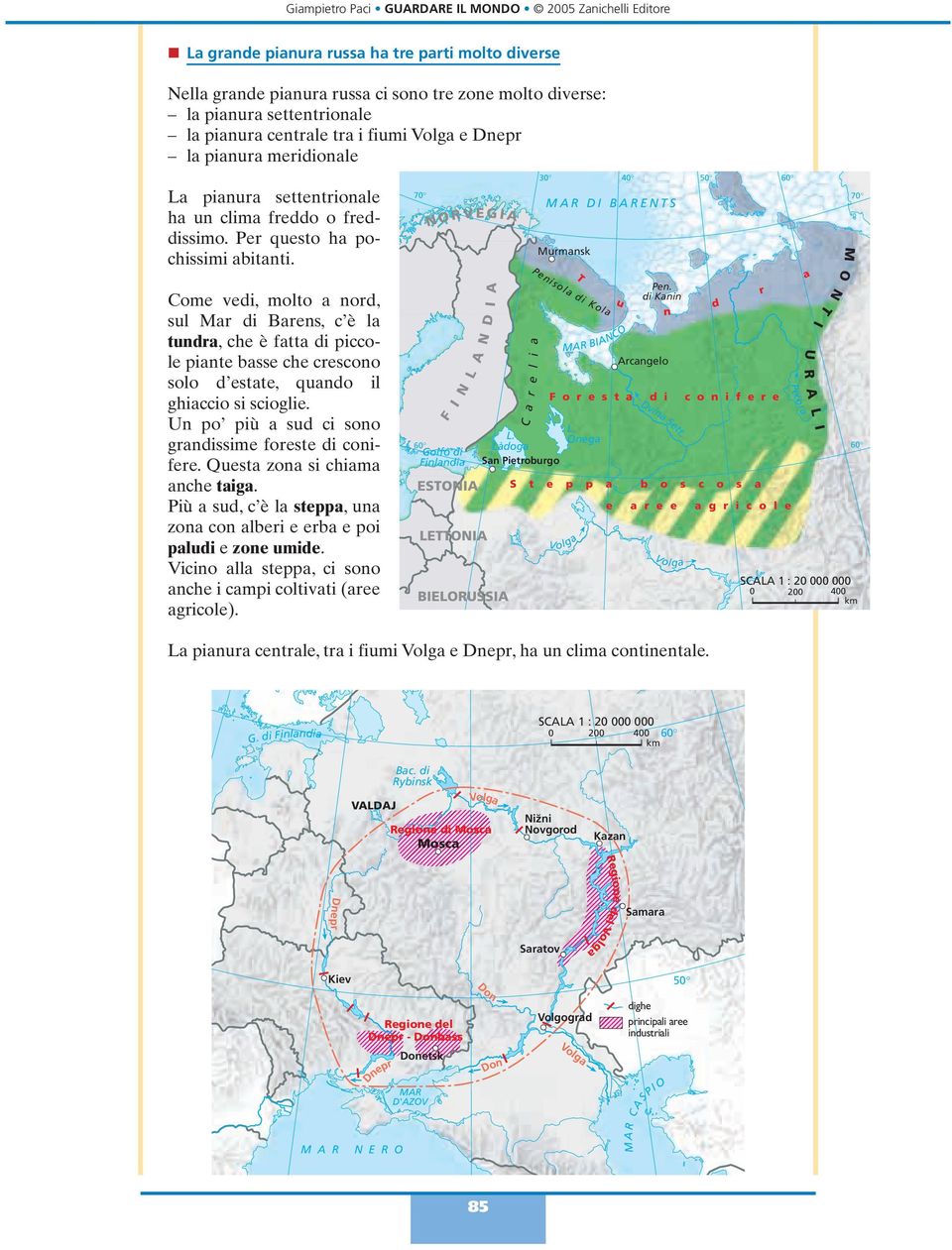 Come vedi, molto a nord, sul Mar di Barens, c è la tundra, che è fatta di piccole piante basse che crescono solo d estate, quando il ghiaccio si scioglie.