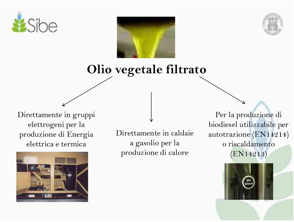 a gasolio per la produzione di calore Per la produzione di