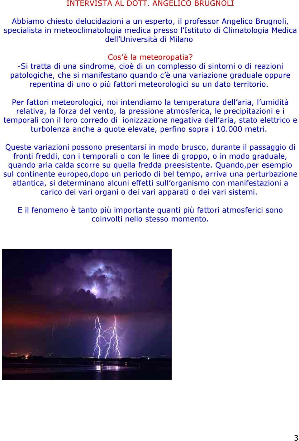 Milano Cos è la meteoropatia?