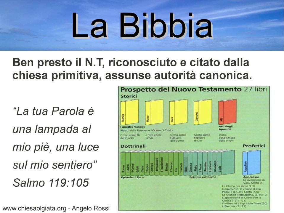 primitiva, assunse autorità canonica.