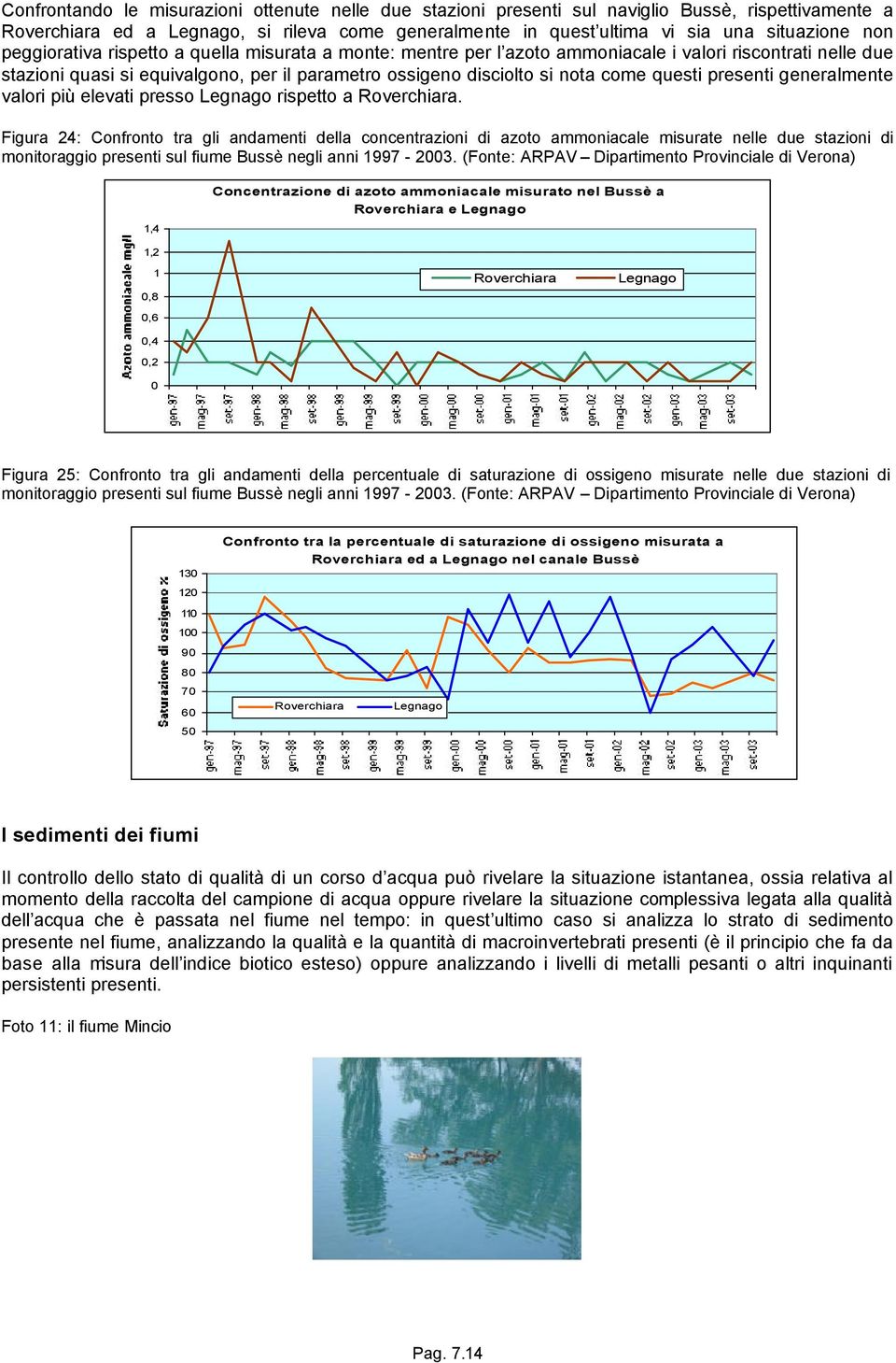 presenti generalmente valori più elevati presso Legnago rispetto a Roverchiara.