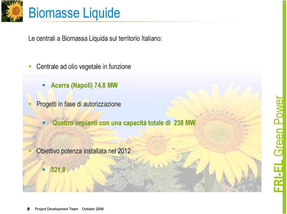 74,8 MW Progetti in fase di autorizzazione Quattro impianti con