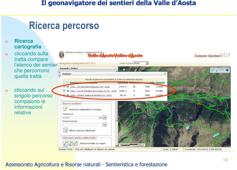 percorrono quella tratta cliccando sul singolo