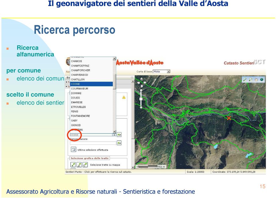 elenco dei comuni scelto