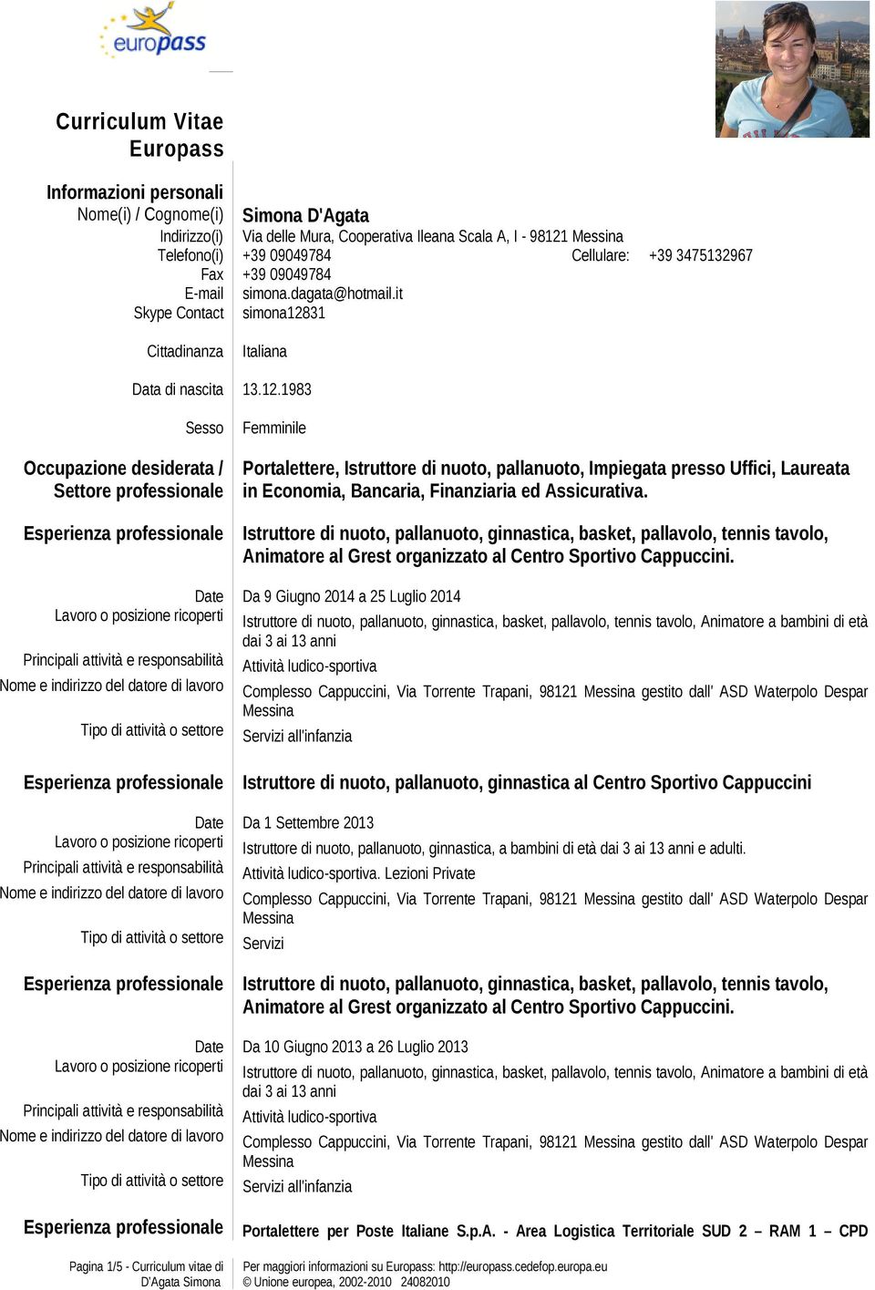 31 Cittadinanza Italiana Data di nascita 13.12.