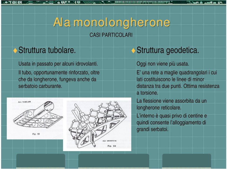 Oggi non viene più usata. E una rete a maglie quadrangolari i cui lati costituiscono le linee di minor distanza tra due punti.