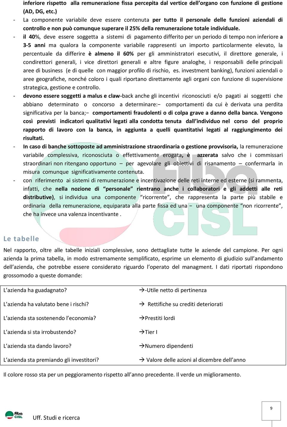 - il 40%, deve essere soggetta a sistemi di pagamento differito per un periodo di tempo non inferiore a 3-5 anni ma qualora la componente variabile rappresenti un importo particolarmente elevato, la