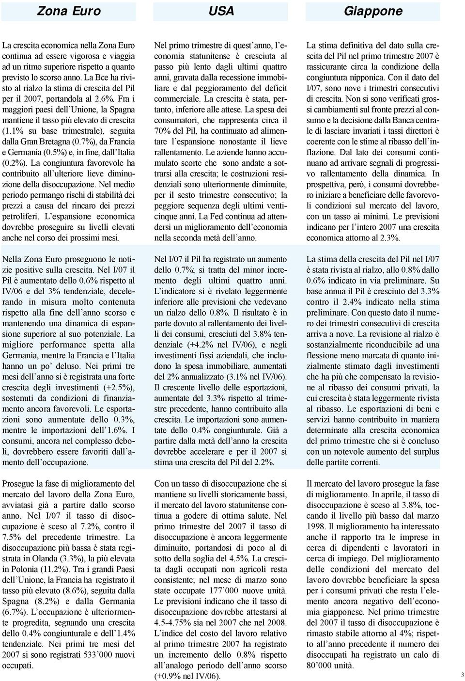 1% su base trimestrale), seguita dalla Gran Bretagna (0.7%), da Francia e Germania (0.5%) e, in fine, dall Italia (0.2%).