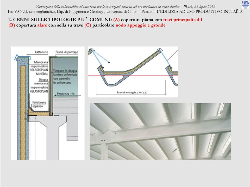 principali ad I (B) copertura alare con