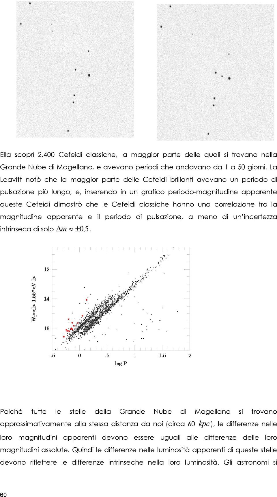 Cefeidi classiche hanno una correlazione tra la magnitudine apparente e il periodo di pulsazione, a meno di un incertezza intrinseca di solo m ±05.