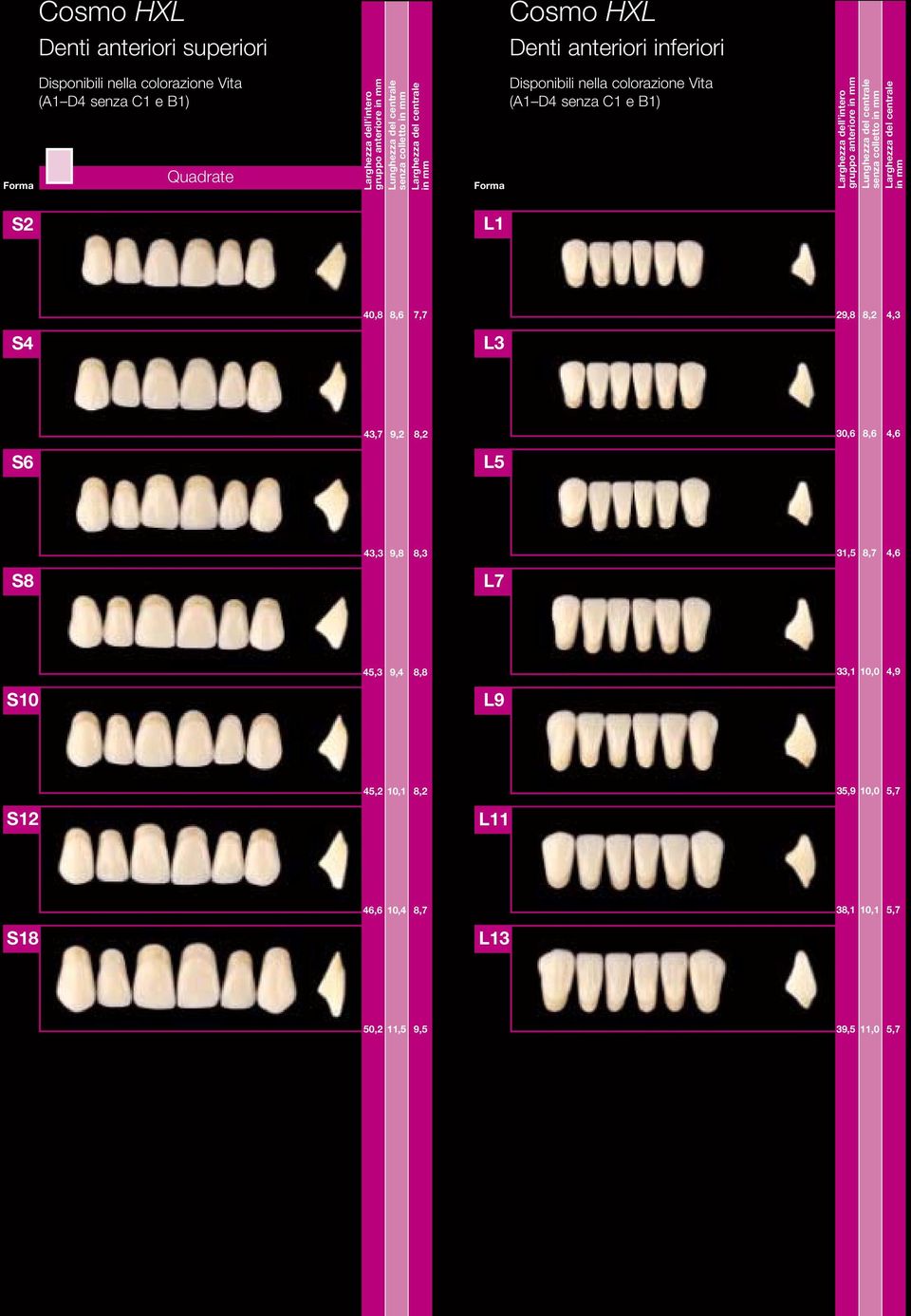 43,7 9,2 8,2 30,6 8,6 4,6 S6 L5 43,3 9,8 8,3 31,5 8,7 4,6 S8 L7 45,3 9,4 8,8 33,1 10,0 4,9 S10