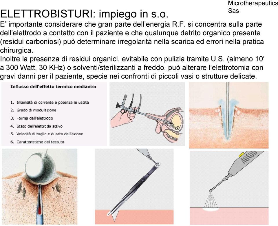 determinare irregolarità nella scarica ed errori nella pratica chirurgica.