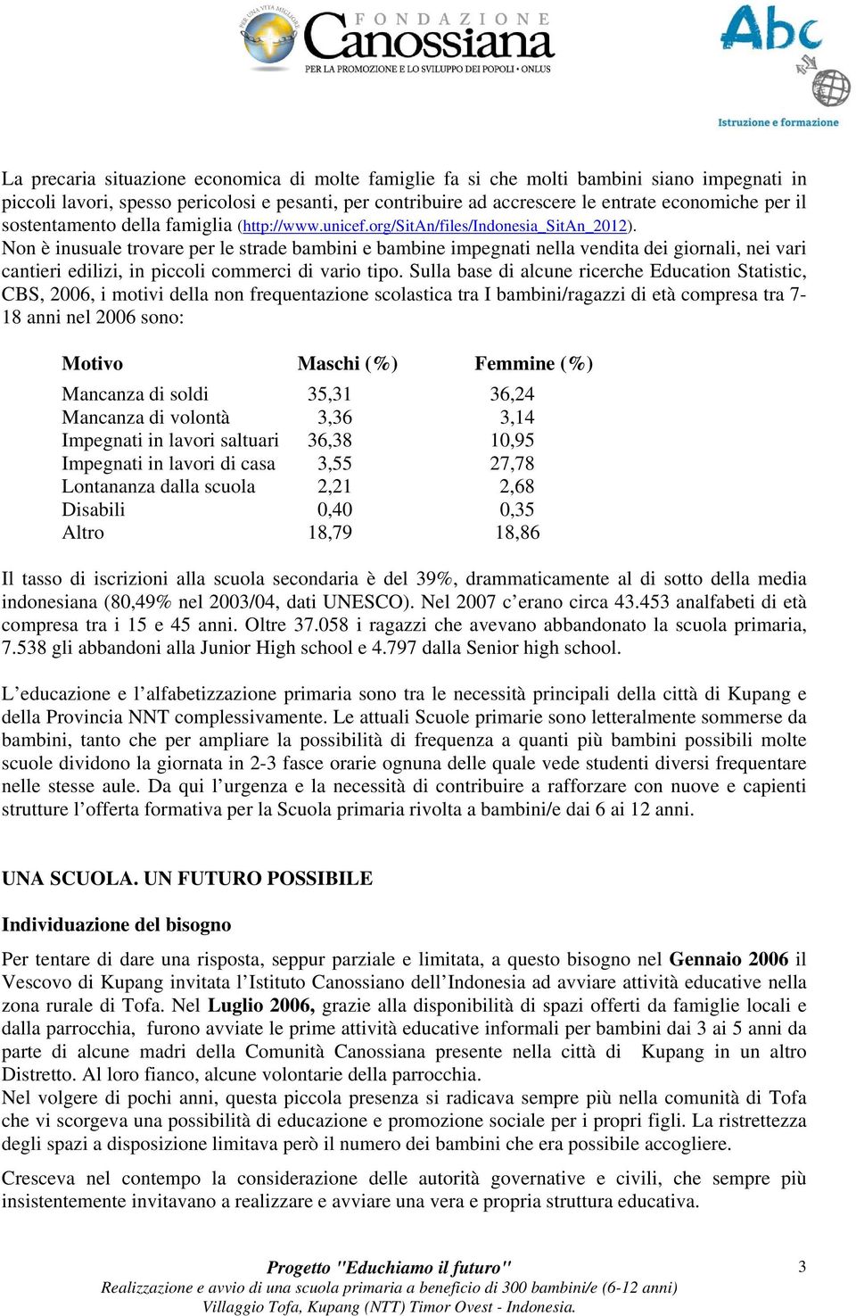 Non è inusuale trovare per le strade bambini e bambine impegnati nella vendita dei giornali, nei vari cantieri edilizi, in piccoli commerci di vario tipo.