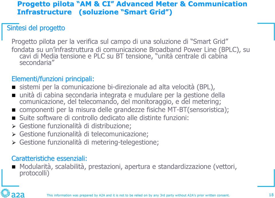 comunicazione bi-direzionale ad alta velocità (BPL), unità di cabina secondaria integrata e mudulare per la gestione della comunicazione, del telecomando, del monitoraggio, e del metering; componenti