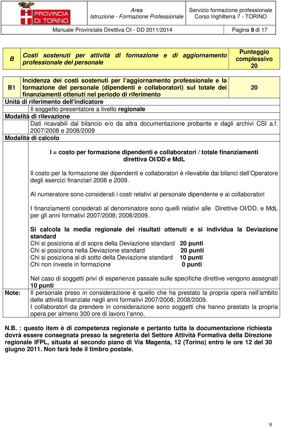 presentatore a livello regionale Dati ricavabili dal bilancio e/o da altra documentazione probante e dagli archivi CSI a.f.