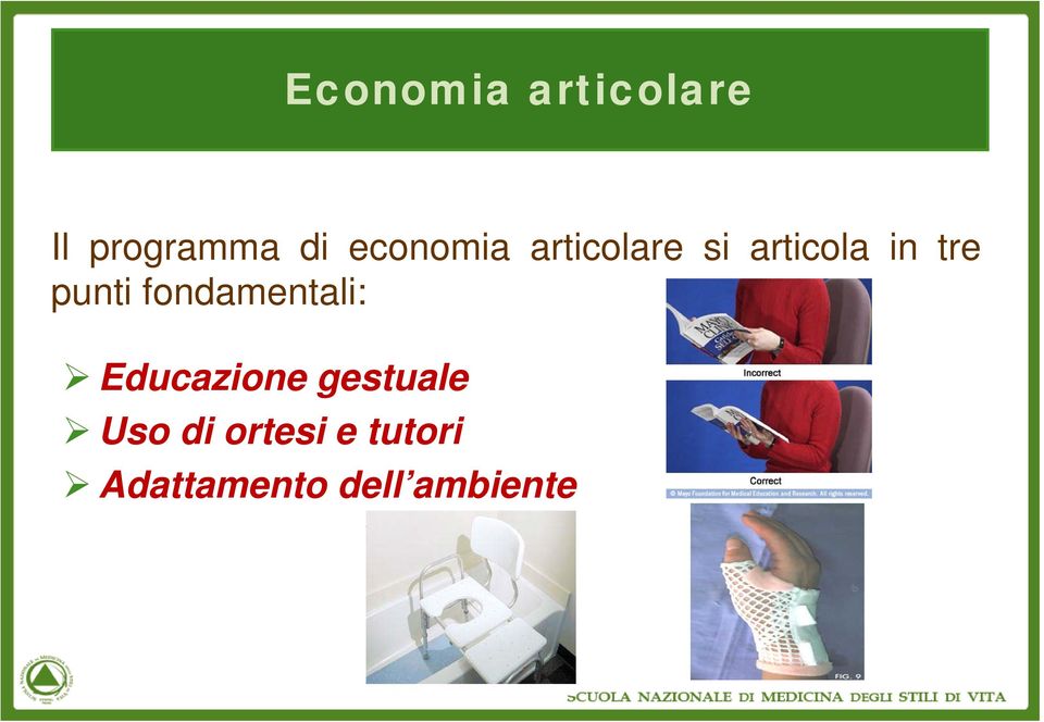 punti fondamentali: Educazione gestuale