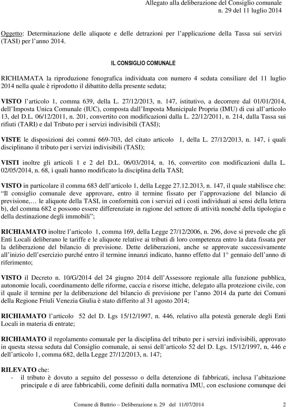 articolo 1, comma 639, della L. 27/12/2013, n.