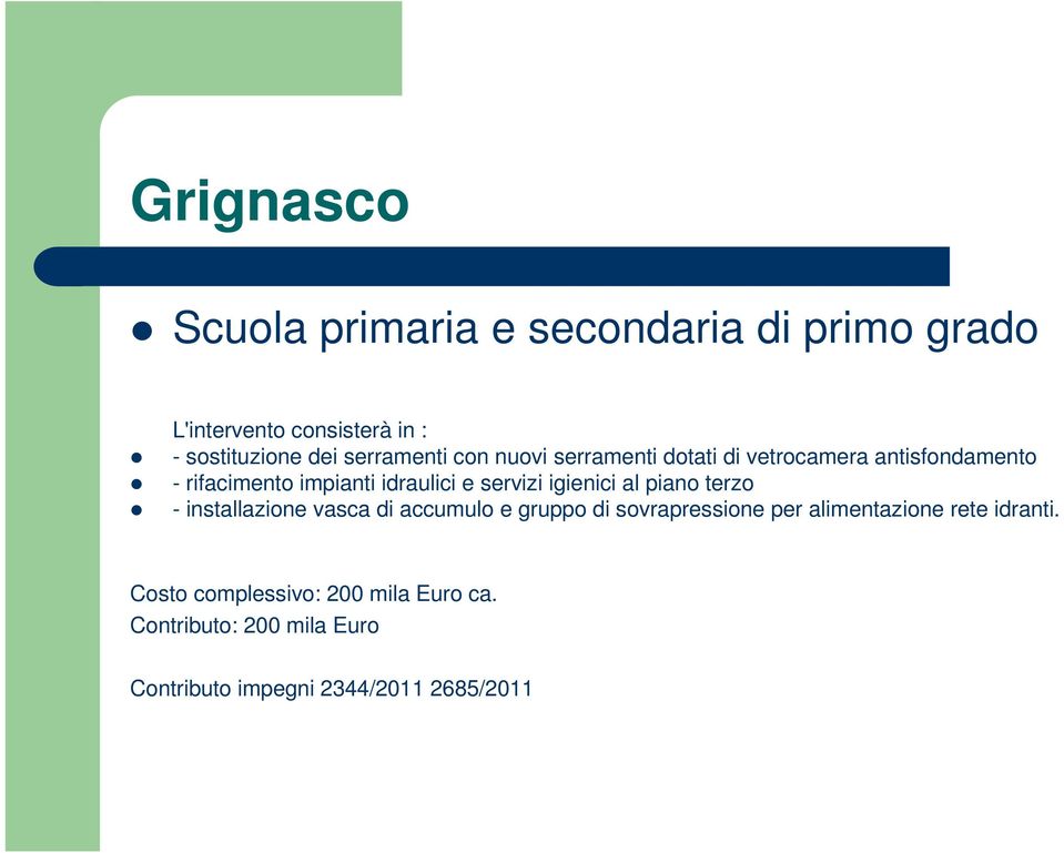 servizi igienici al piano terzo - installazione vasca di accumulo e gruppo di sovrapressione per