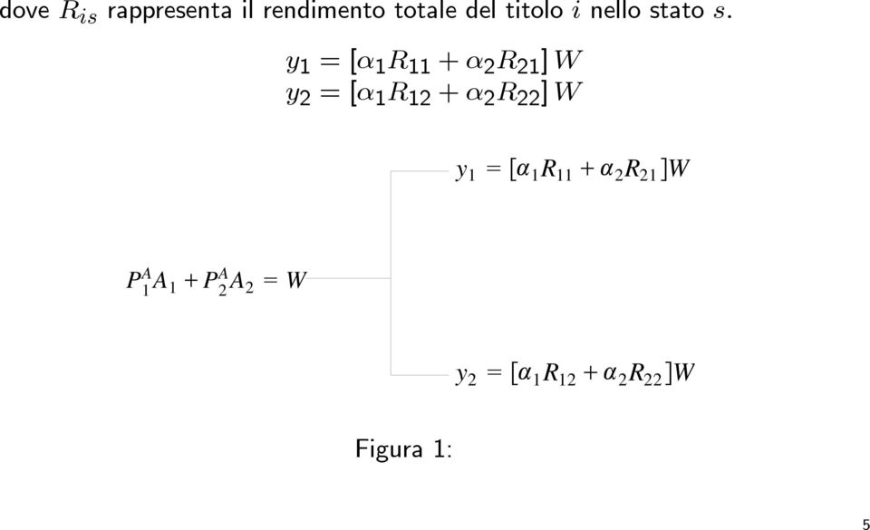 y 1 =[α 1 R 11 + α 2 R 21 ] W y 2 =[α 1 R 12 + α 2