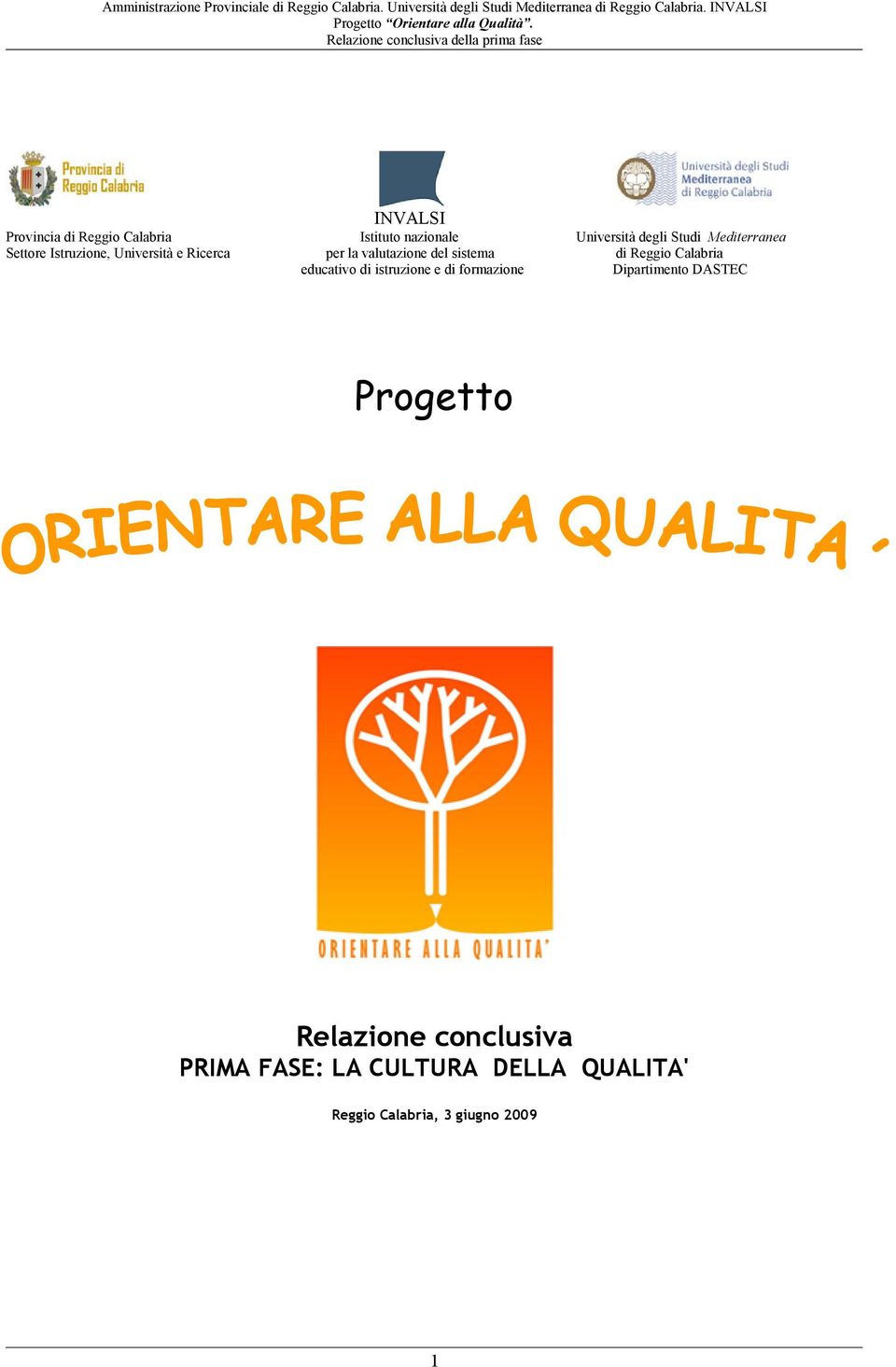 di Reggio Calabria educativo di istruzione e di formazione Dipartimento DASTEC