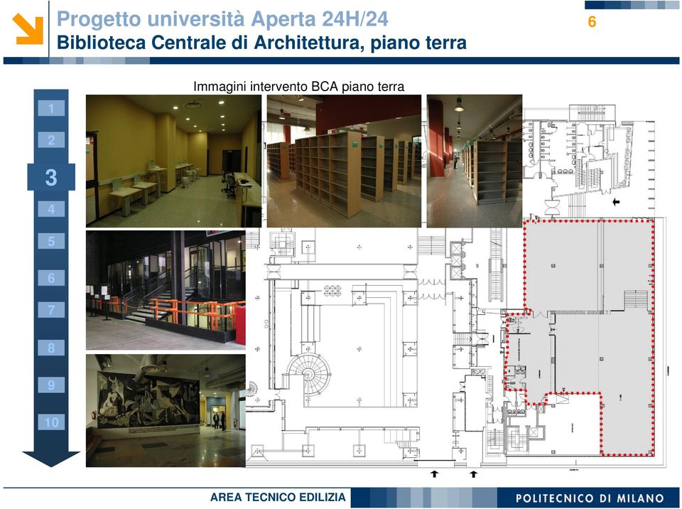 Architettura, piano terra