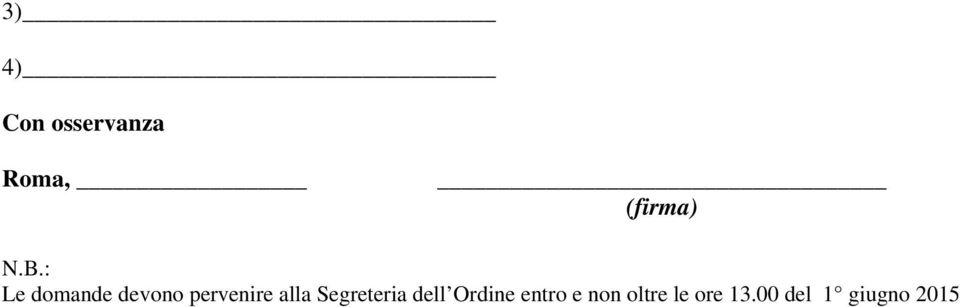 Segreteria dell Ordine entro e non