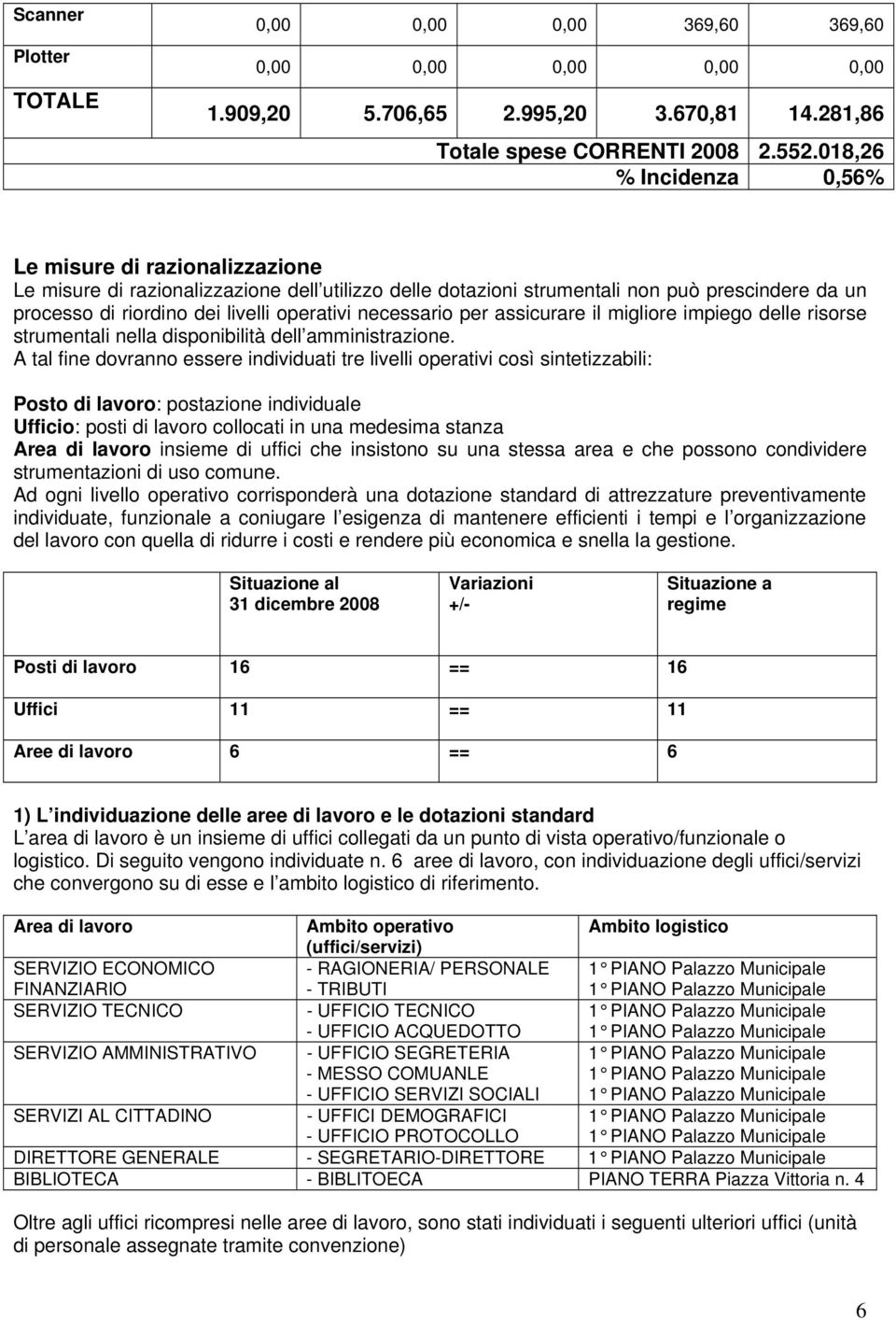 necessario per assicurare il migliore impiego delle risorse strumentali nella disponibilità dell amministrazione.