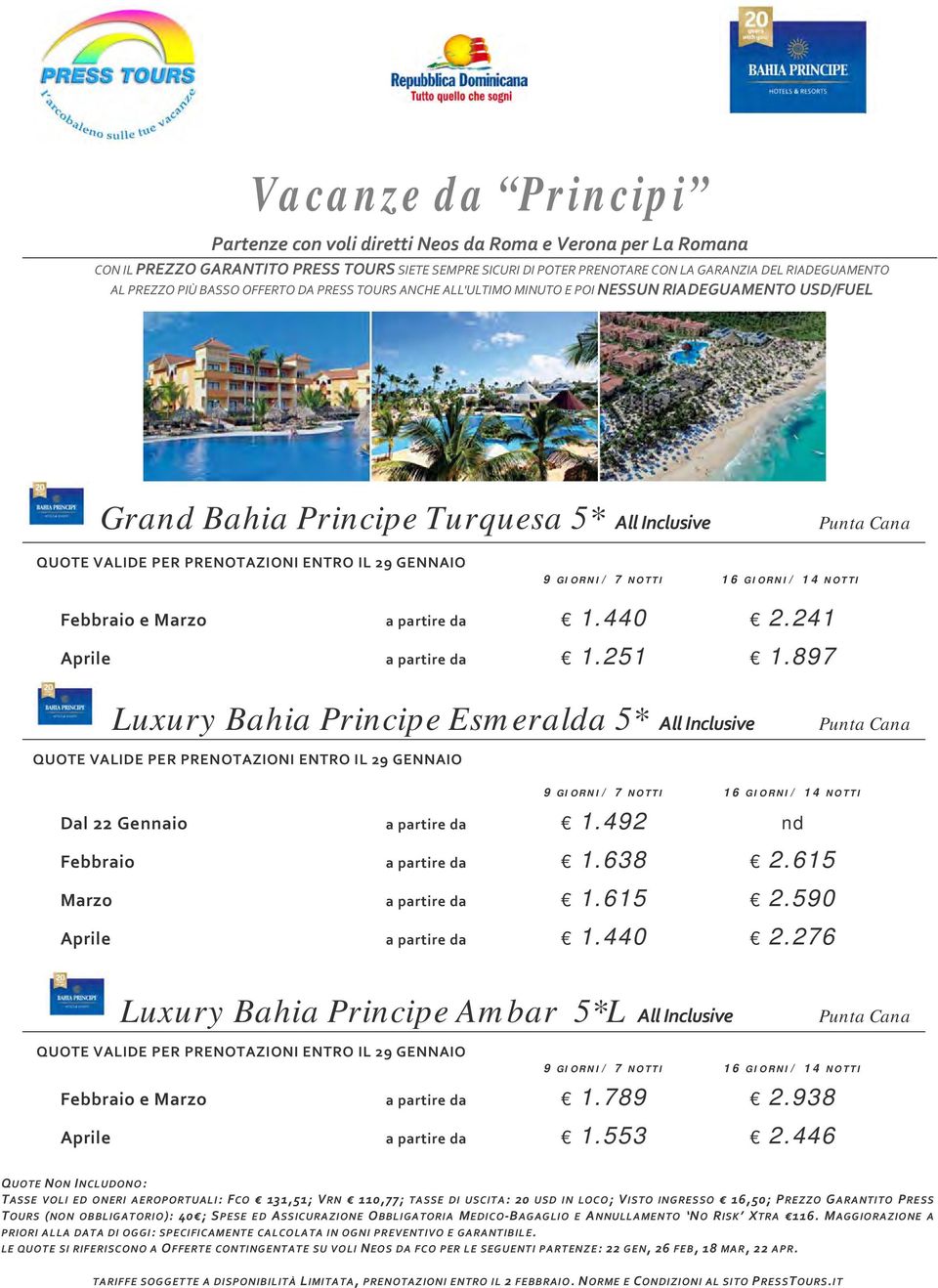 897 Luxury Bahia Principe Esmeralda 5* All Inclusive Dal 22 Gennaio a partire da 1.