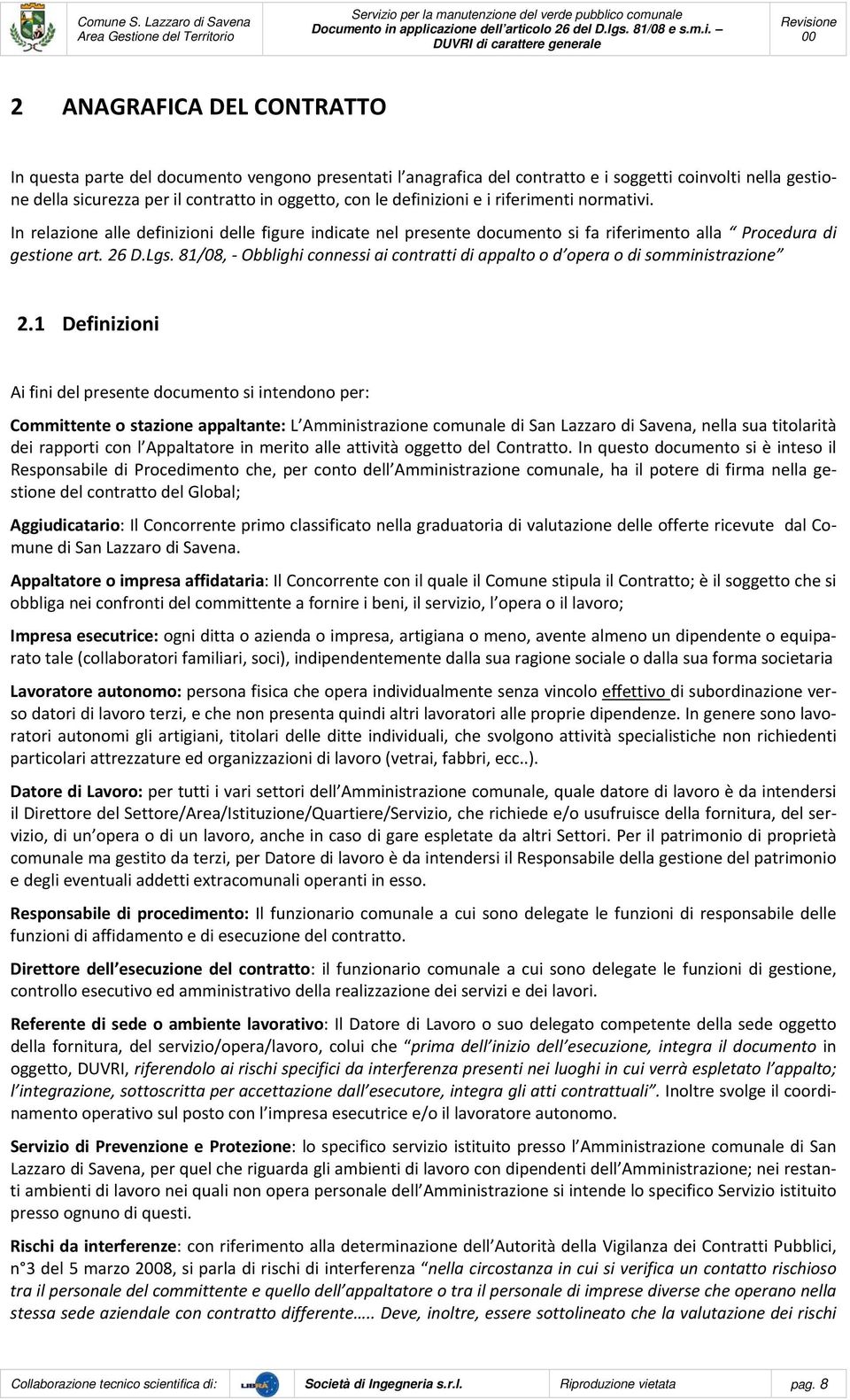 81/08, Obblighi cnnessi ai cntratti di appalt d pera di smministrazine 2.