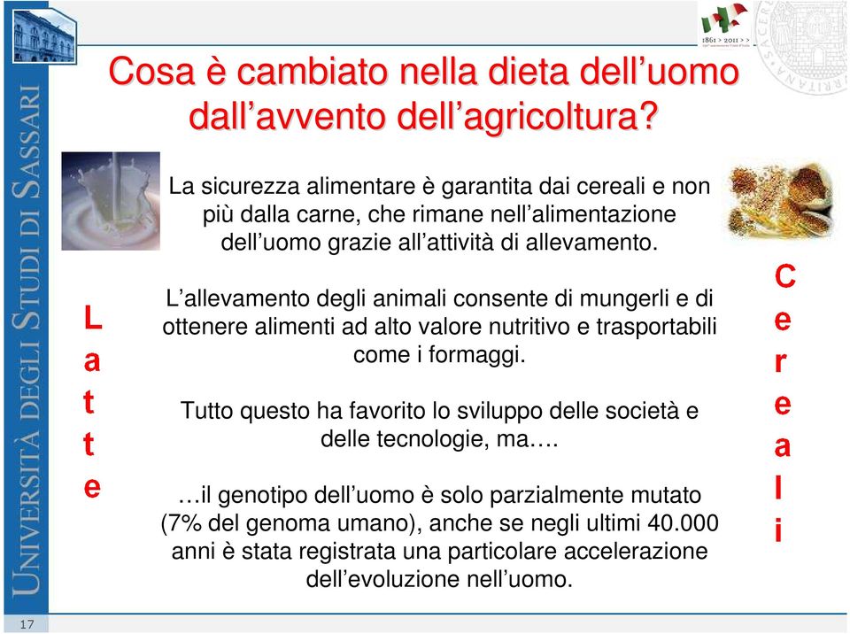 L allevamento degli animali consente di mungerli e di ottenere alimenti ad alto valore nutritivo e trasportabili come i formaggi.