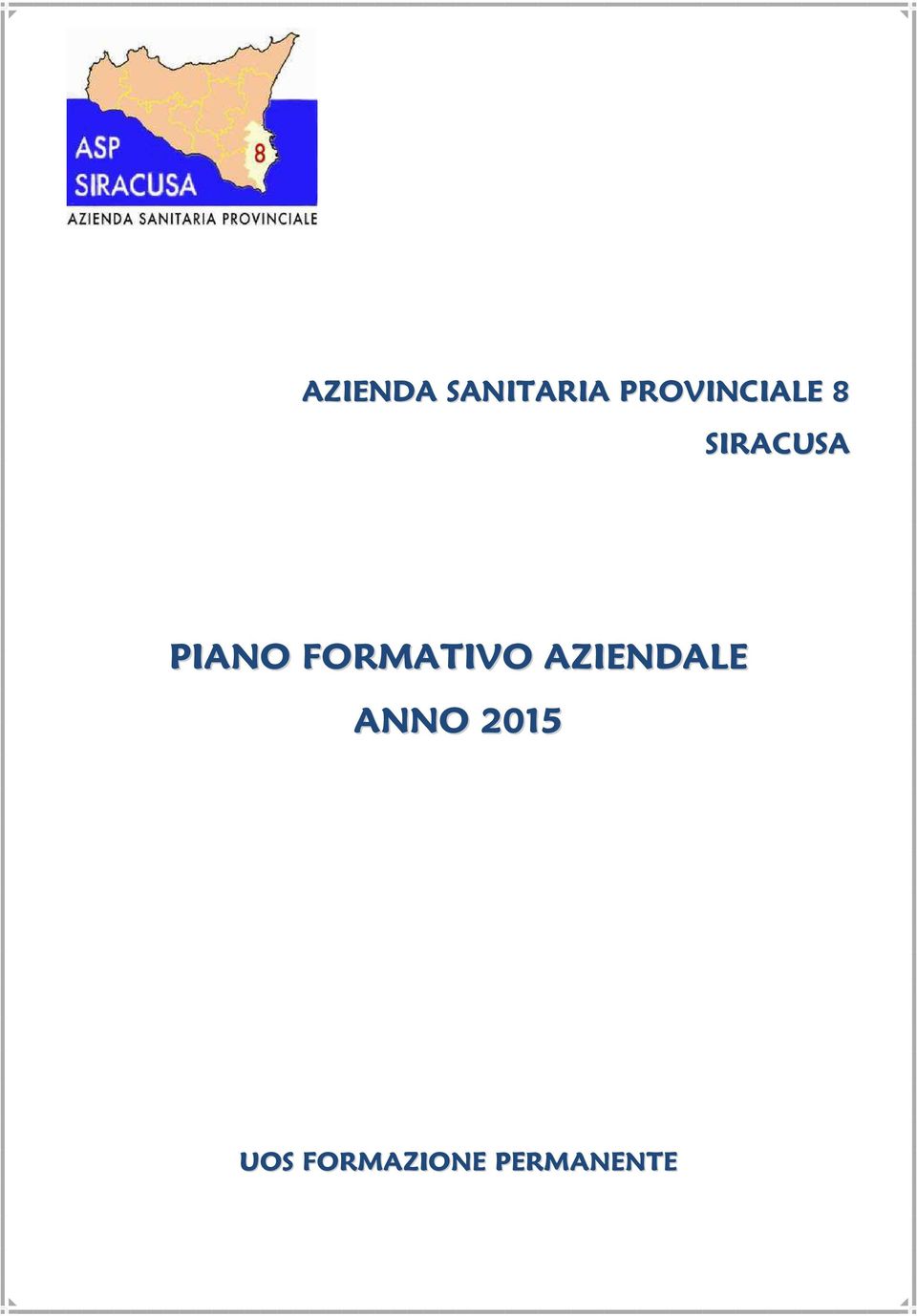 PIANO FORMATIVO