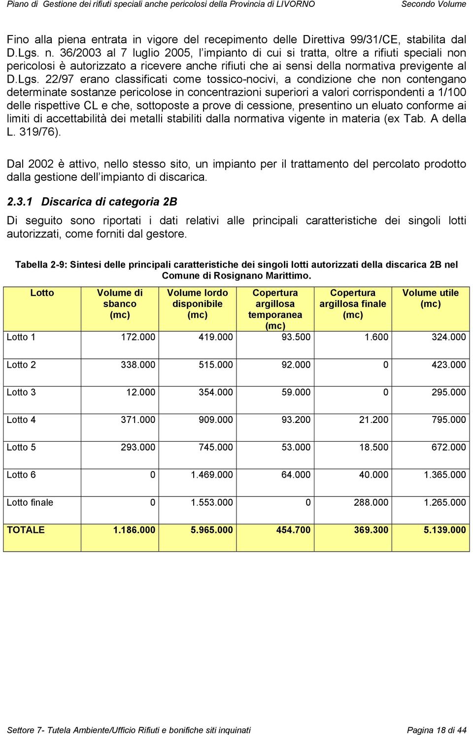 22/97 erano classificati come tossico-nocivi, a condizione che non contengano determinate sostanze pericolose in concentrazioni superiori a valori corrispondenti a 1/100 delle rispettive CL e che,