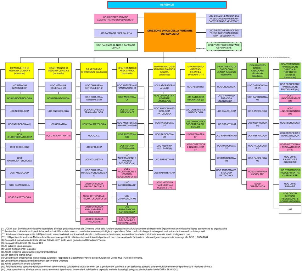 (strutturale) DIPARTIMENTO CHIRURGICO (strutturale) AREA CRITICA (strutturale) DIPARTIMENTO DEI SERVIZI DI DIAGNOSI E CURA (strutturale) DIPARTIMENTO MATERNO- INFANTILE (strutturale) (****) ONCOLOGIA