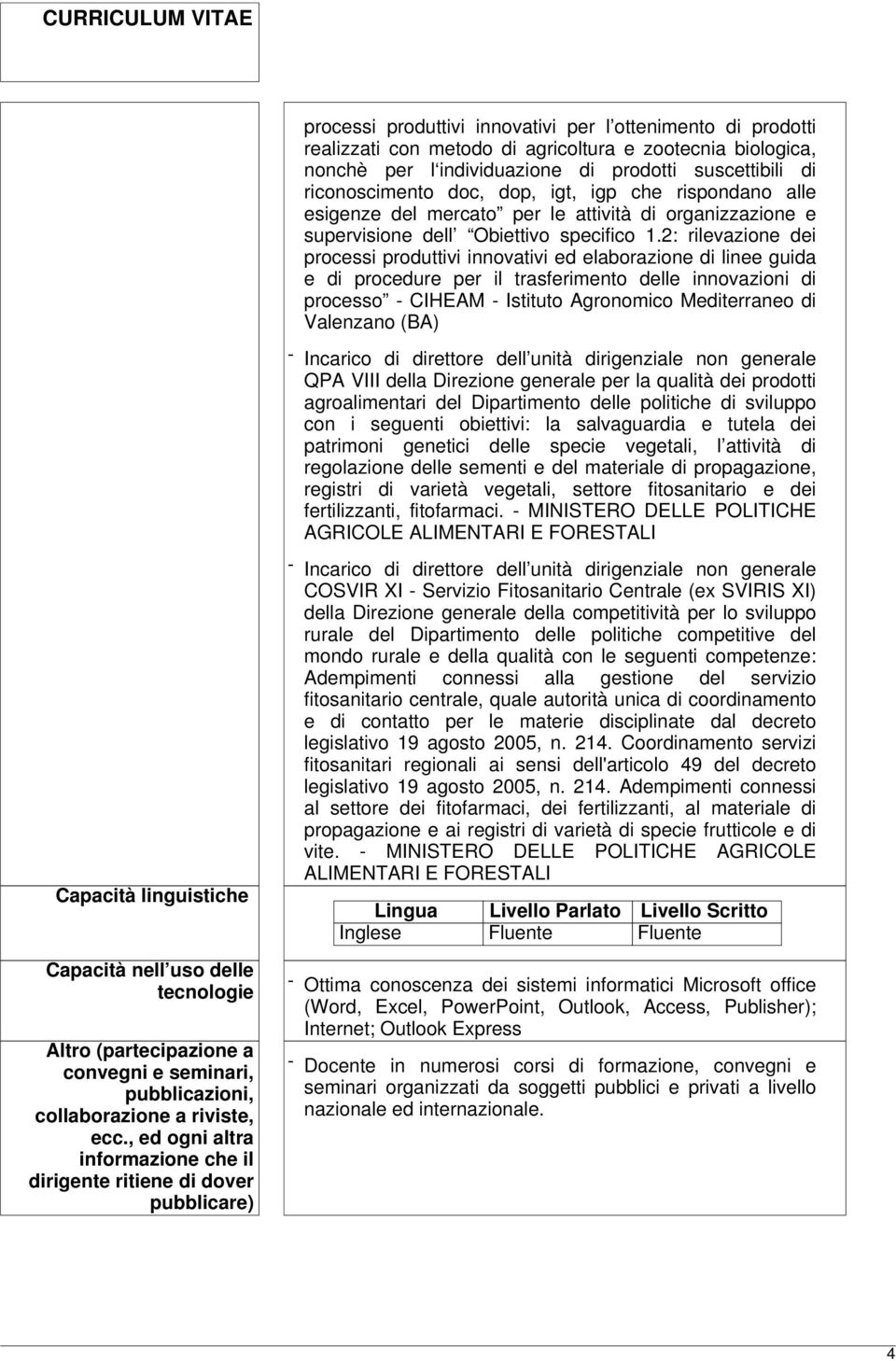 2: rilevazione dei processi produttivi innovativi ed elaborazione di linee guida e di procedure per il trasferimento delle innovazioni di processo - CIHEAM - Istituto Agronomico Mediterraneo di