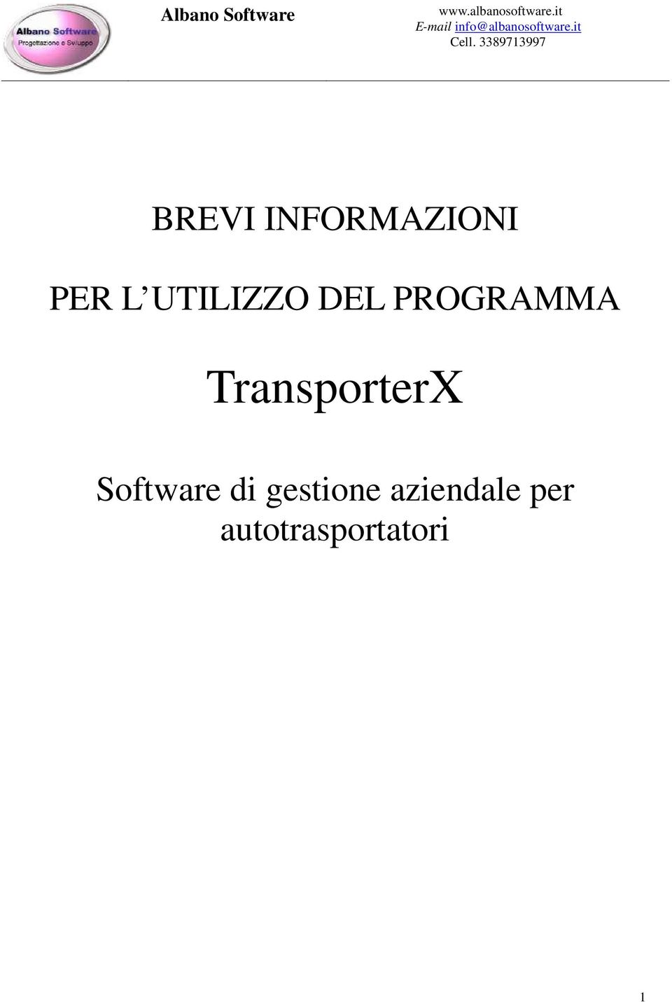 TransporterX Software di