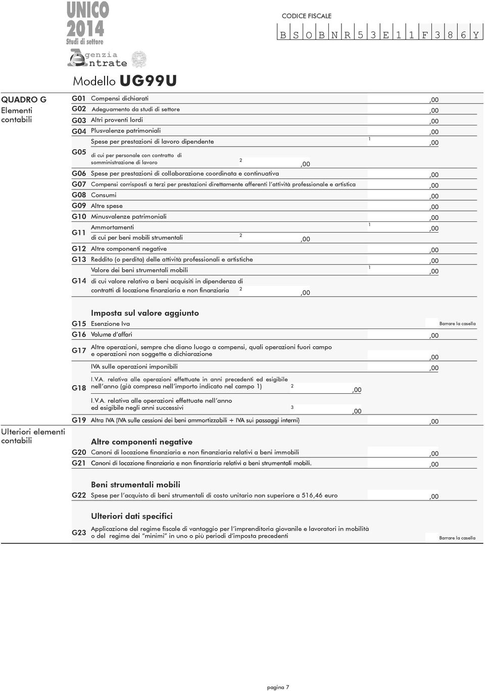 Compensi corrisposti a terzi per prestazioni direttamente afferenti l attività professionale e artistica Altre spese Altre componenti negative Consumi Minusvalenze patrimoniali Ammortamenti di cui