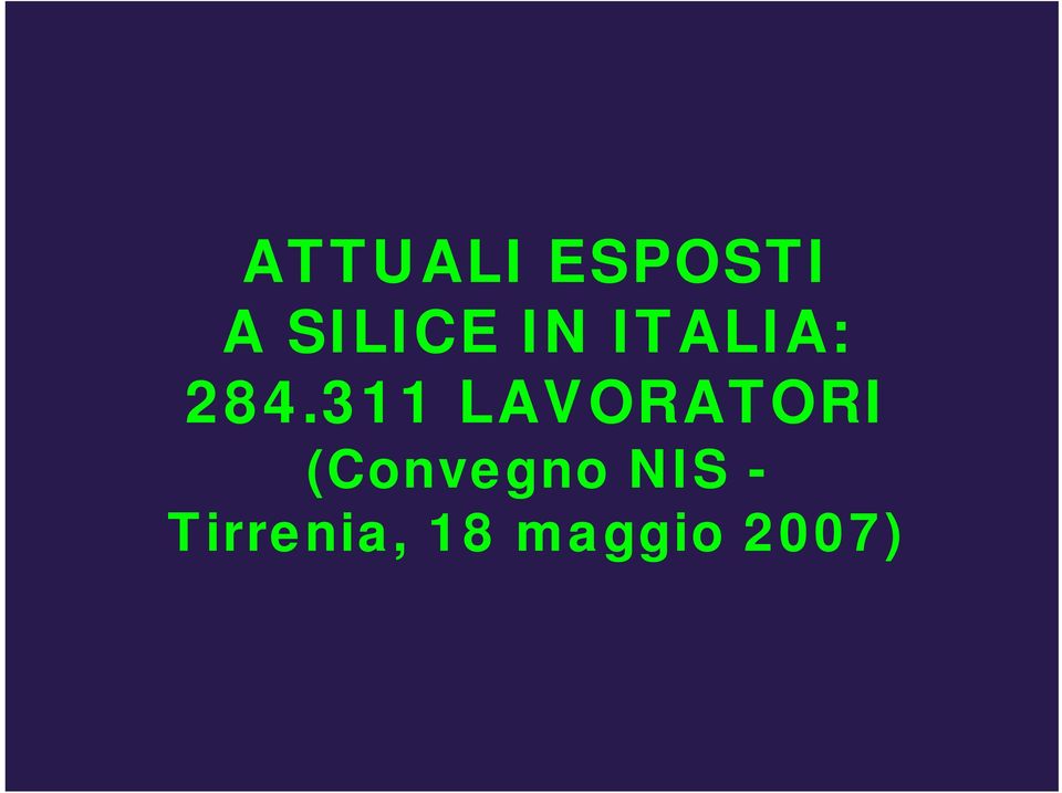 311 LAVORATORI