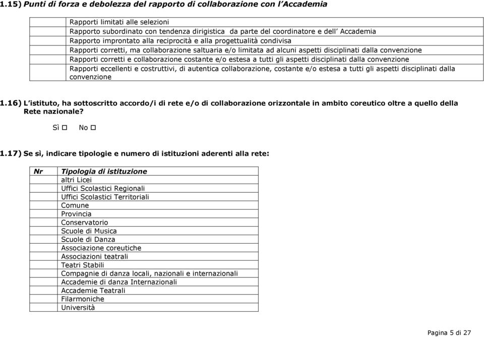 corretti e collaborazione costante e/o estesa a tutti gli aspetti disciplinati dalla convenzione Rapporti eccellenti e costruttivi, di autentica collaborazione, costante e/o estesa a tutti gli