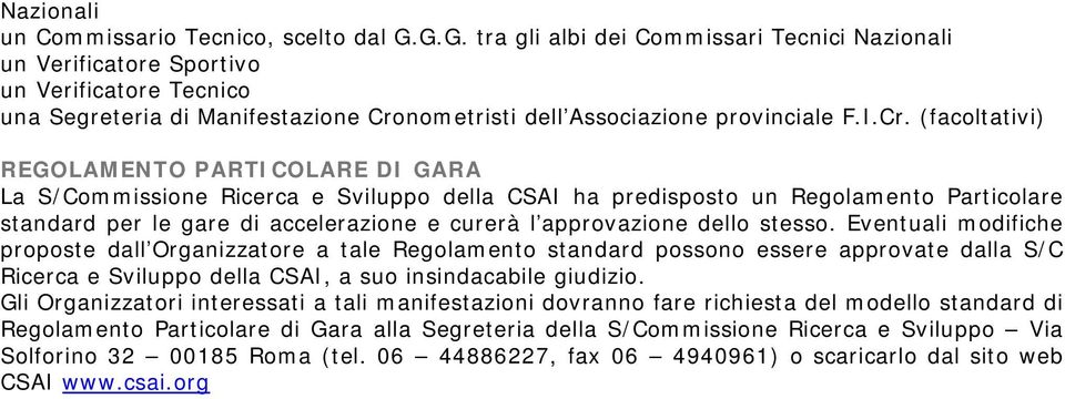 nometristi dell Associazione provinciale F.I.Cr.