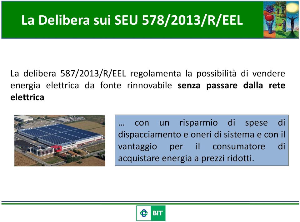 dalla rete elettrica con un risparmio di spese di