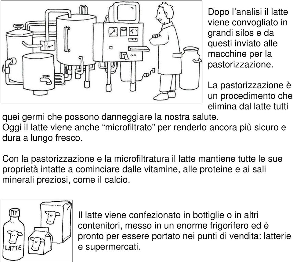 Oggi il latte viene anche microfiltrato per renderlo ancora più sicuro e dura a lungo fresco.